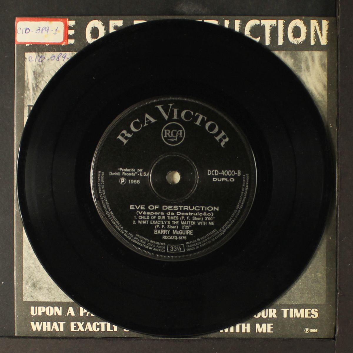 eve of destruction / what exactly's the matter with me by BARRY MCGUIRE