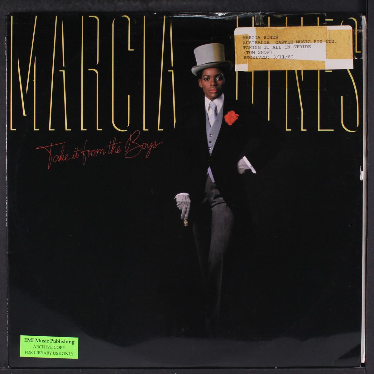 take it from the boys by MARCIA HINES