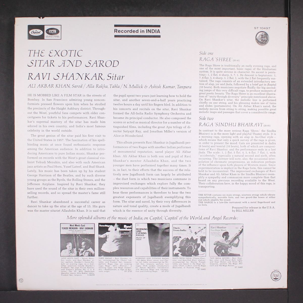 the exotic sitar and sarod by RAVI SHANKAR & ALI AKBAR KHAN