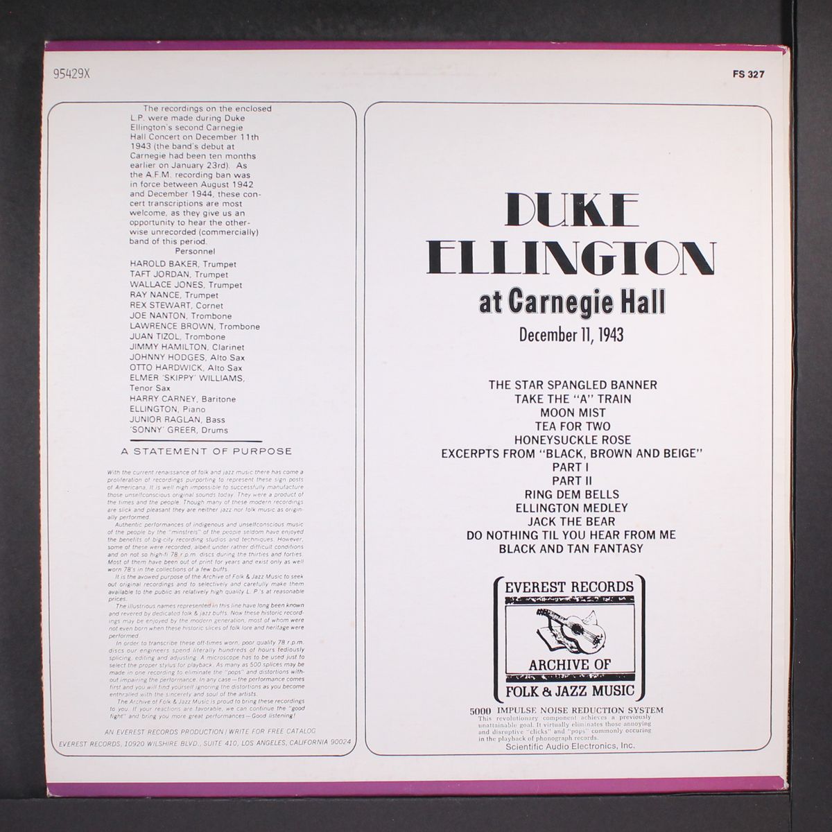 at carnegie hall: december 11, 1943 by DUKE ELLINGTON