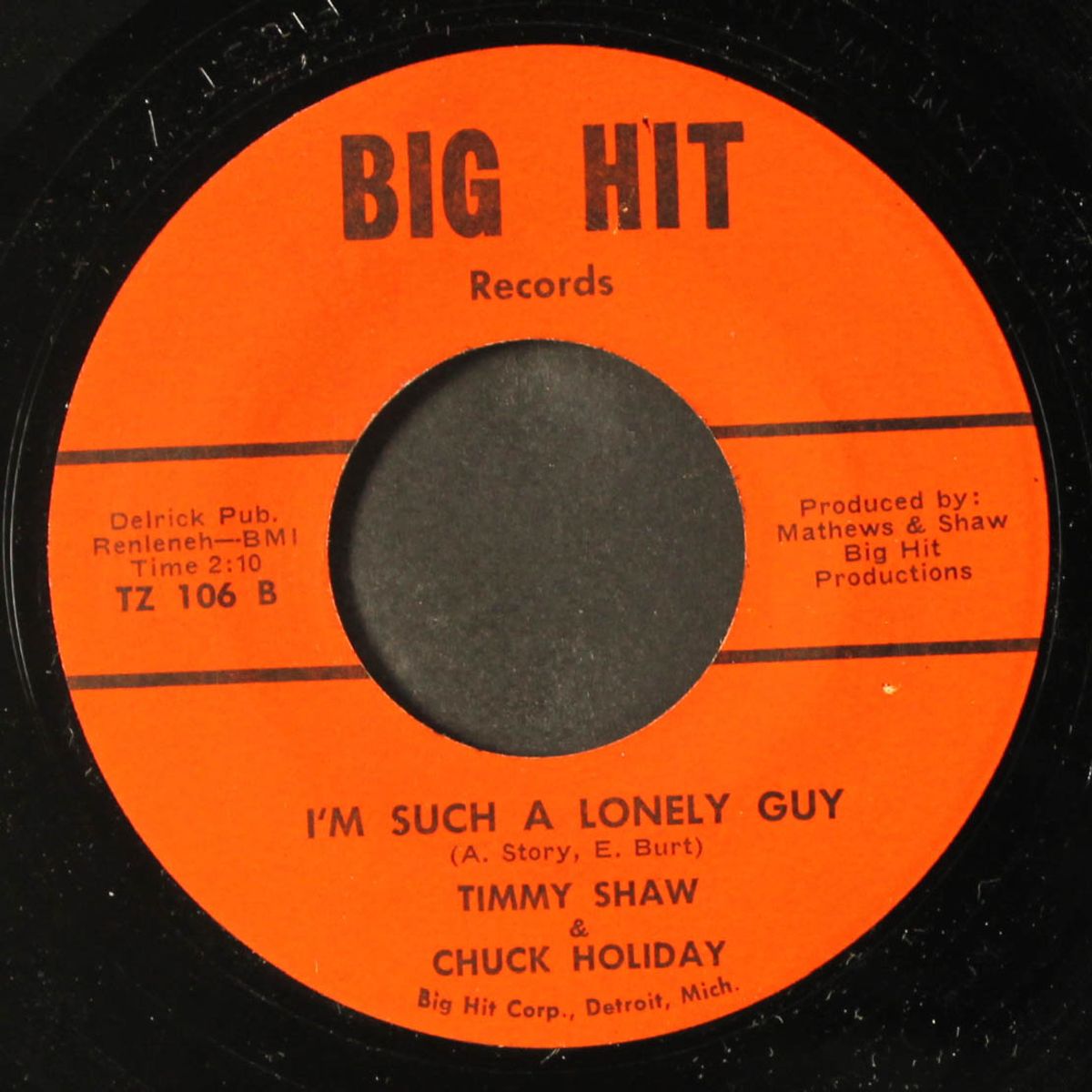 i'm such a lonely guy / you better by TIMMY SHAW & CHUCK HOLIDAY
