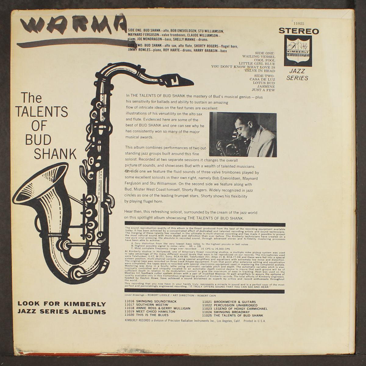 talents of bud shank by BUD SHANK