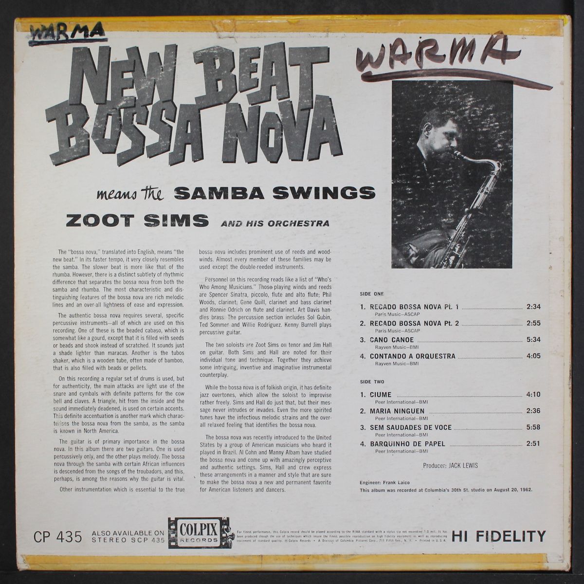 new beat bossa nova by ZOOT SIMS