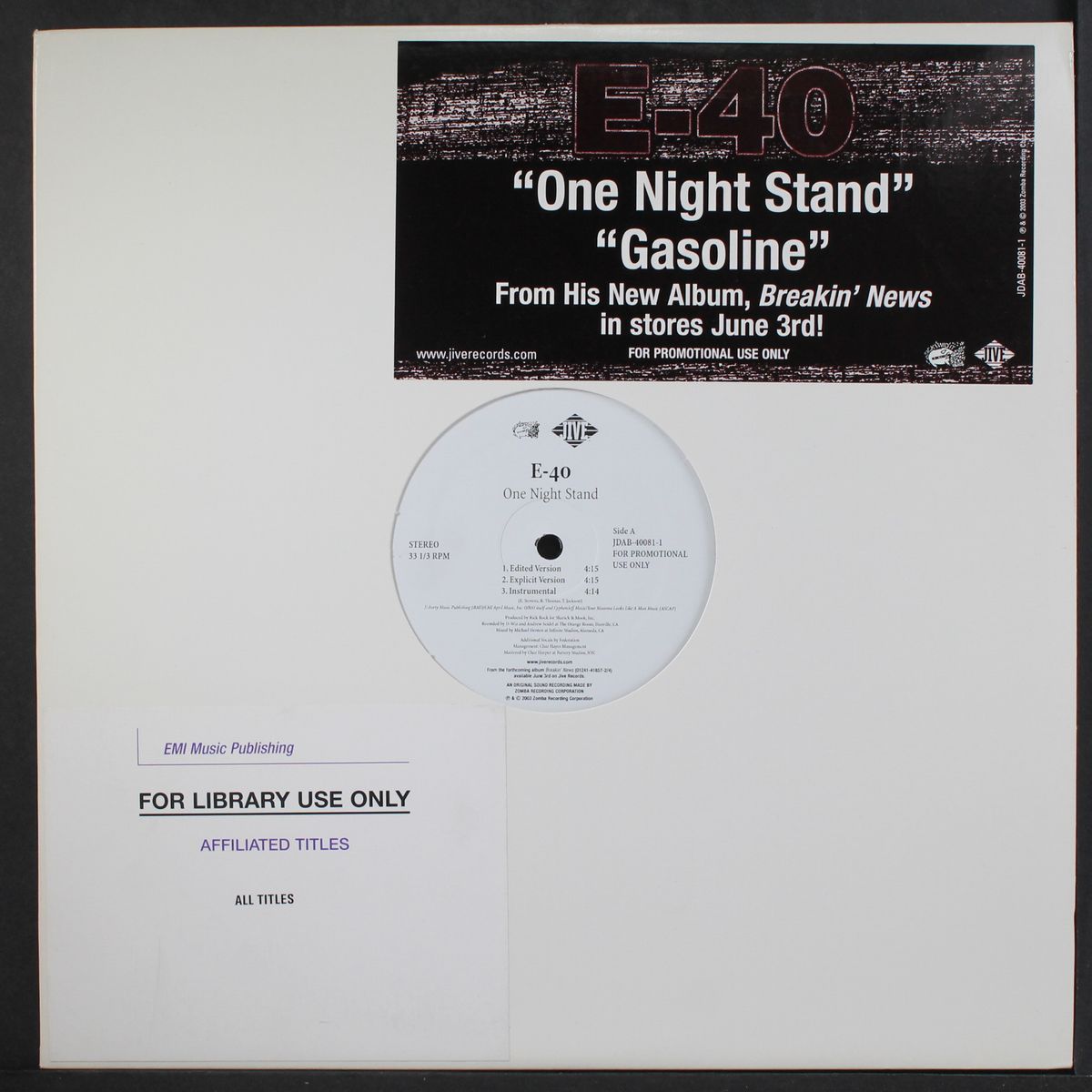 one night stand / gasoline by E-40