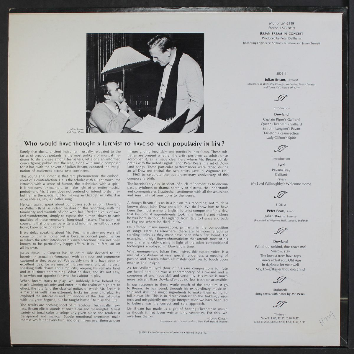 in concert by JULIAN BREAM