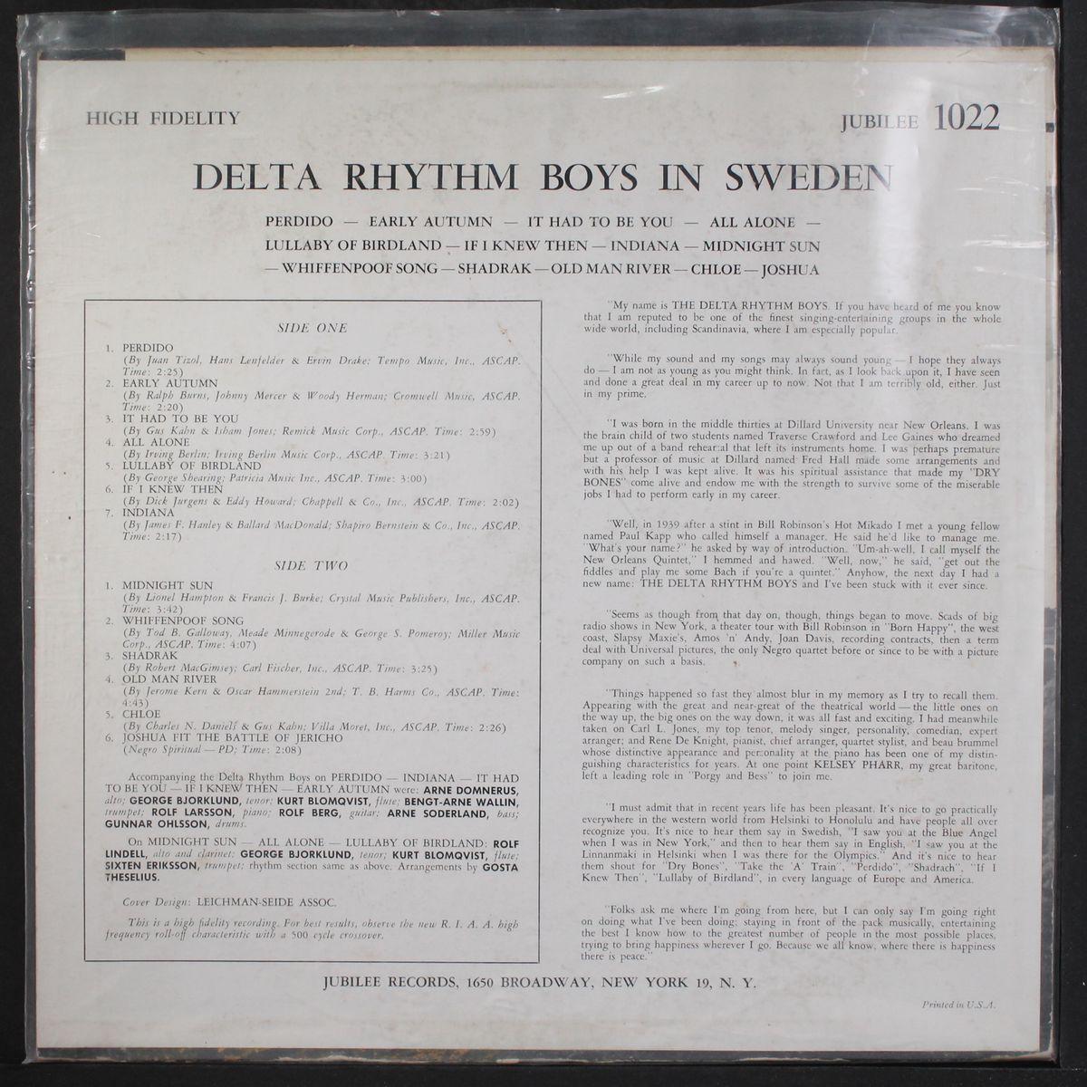 in sweden by DELTA RHYTHM BOYS