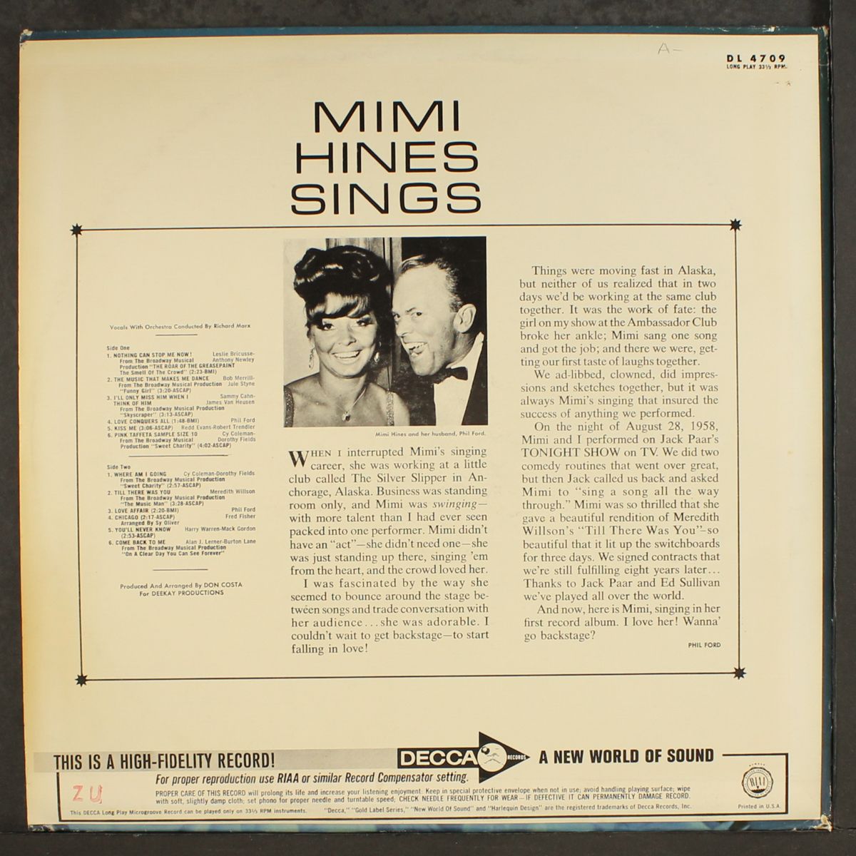 sings by MIMI HINES