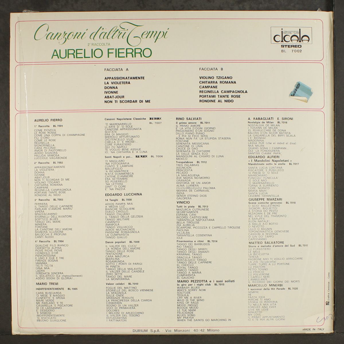 canzoni d'altri tempi by AURELIO FIERRO