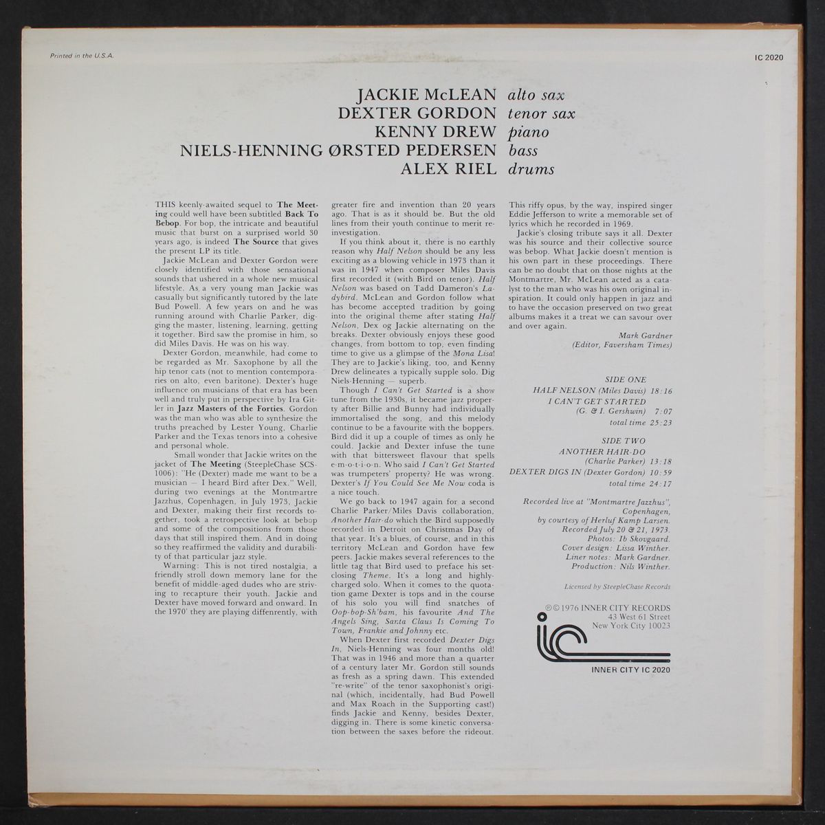 the source, vol. 2 by DEXTER GORDON & JACKIE MCLEAN