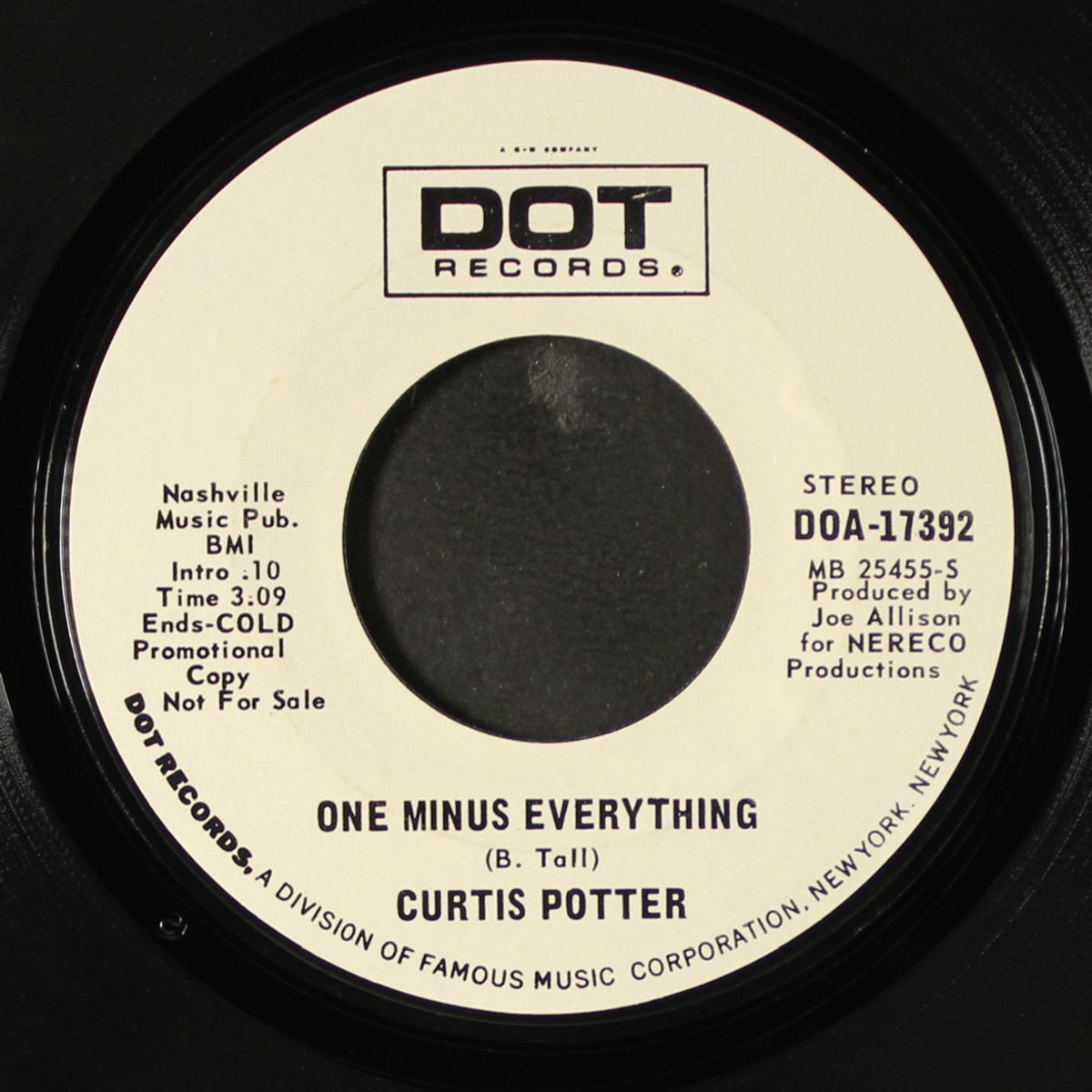 change me / one minus everything by CURTIS POTTER