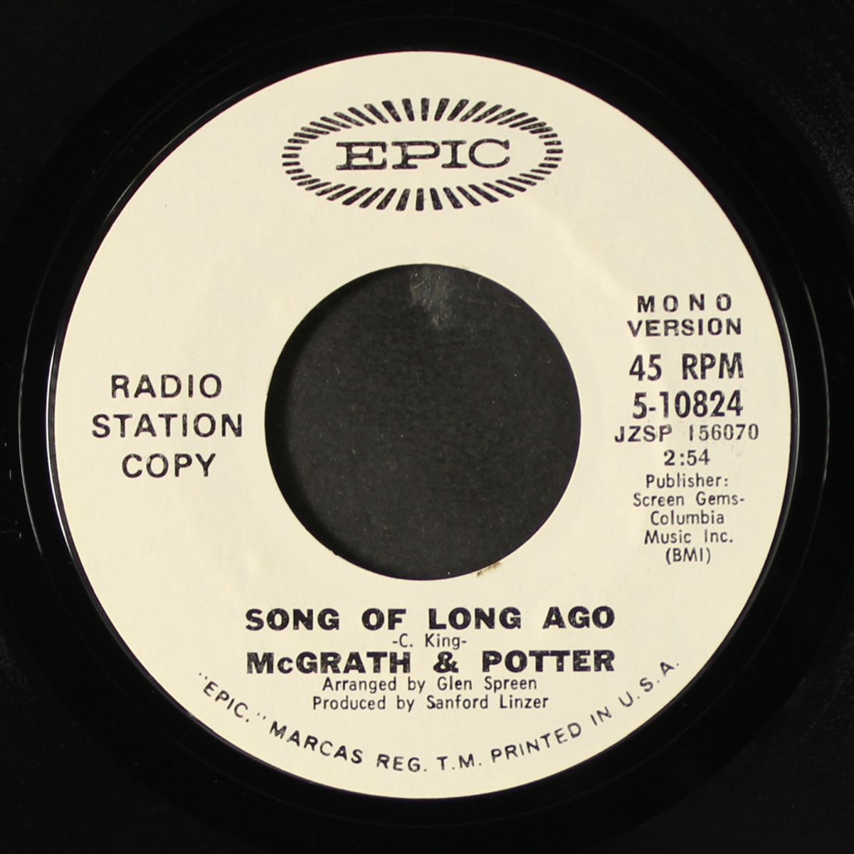 song of long ago / dear christine by MCGRATH & POTTER