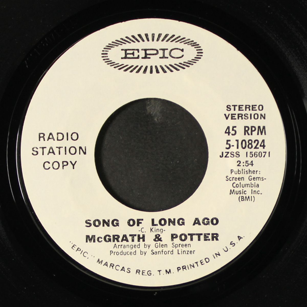 song of long ago / dear christine by MCGRATH & POTTER