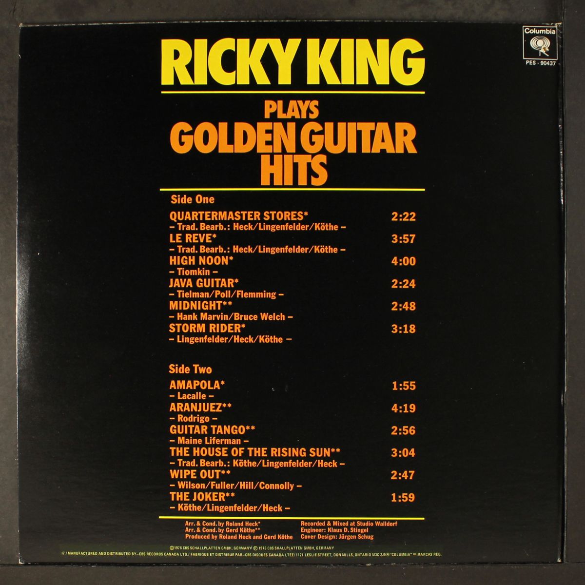 plays golden guitar hits by RICKY KING