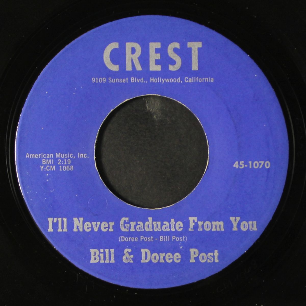 born for the open road / i'll never graduate from you by BILL &amp; DOREE POST