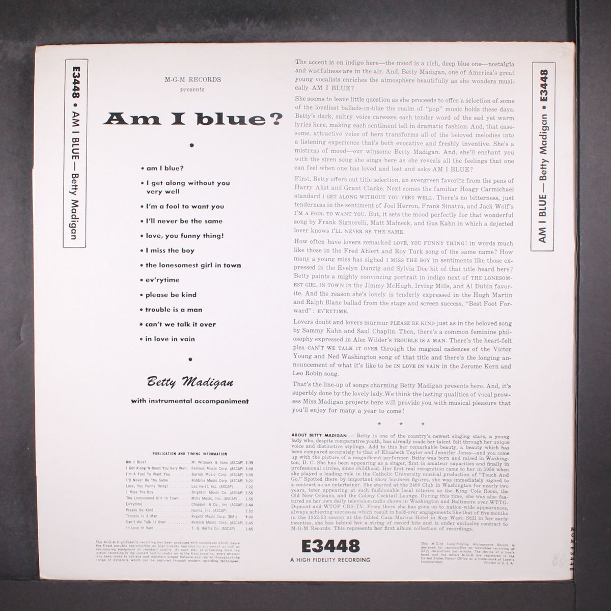 am i blue by BETTY MADIGAN