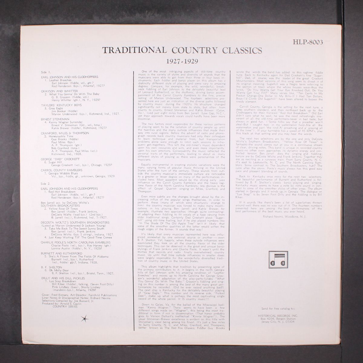 traditional country classics 1927-1929 by VARIOUS