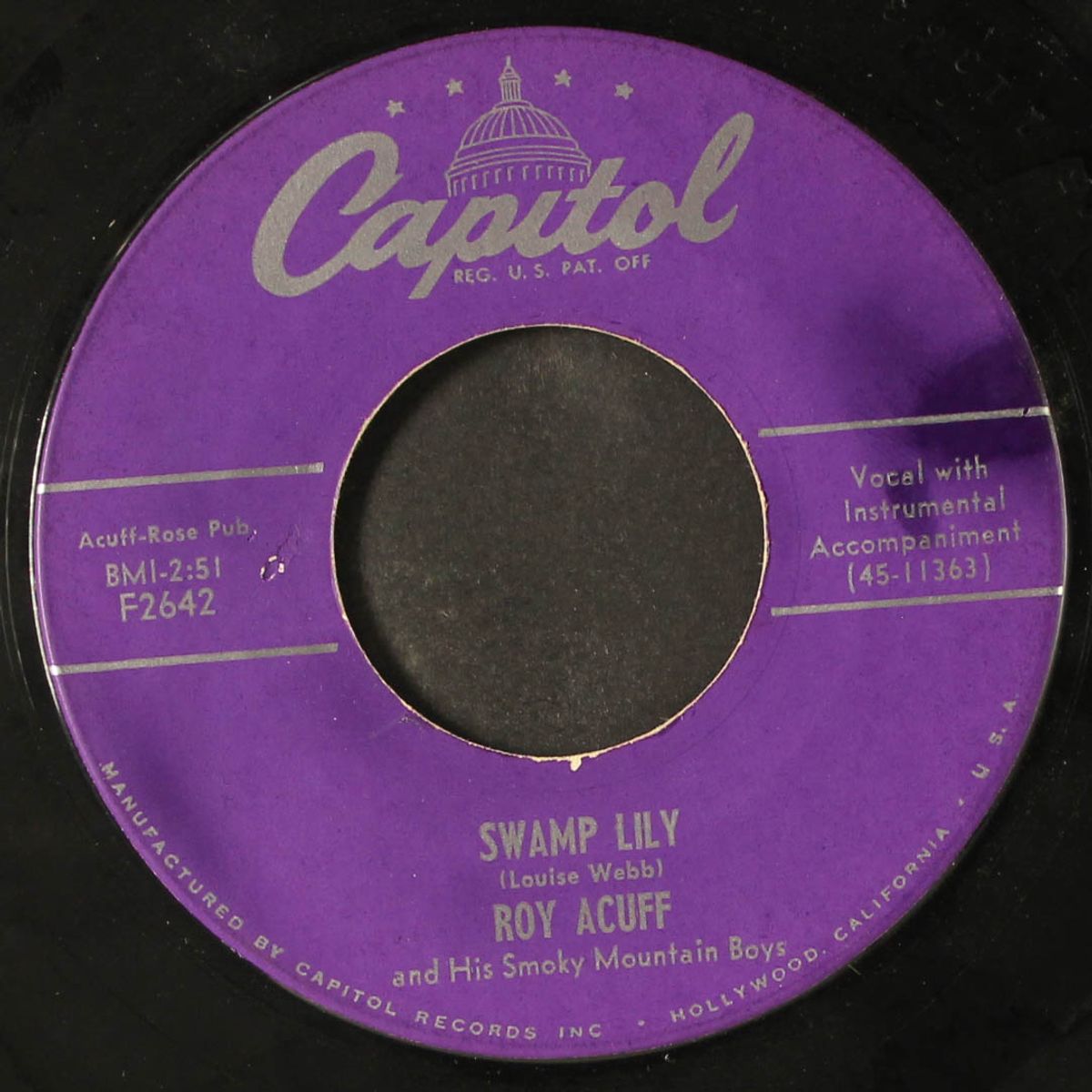 sweep around your own back door / swamp lily by ROY ACUFF