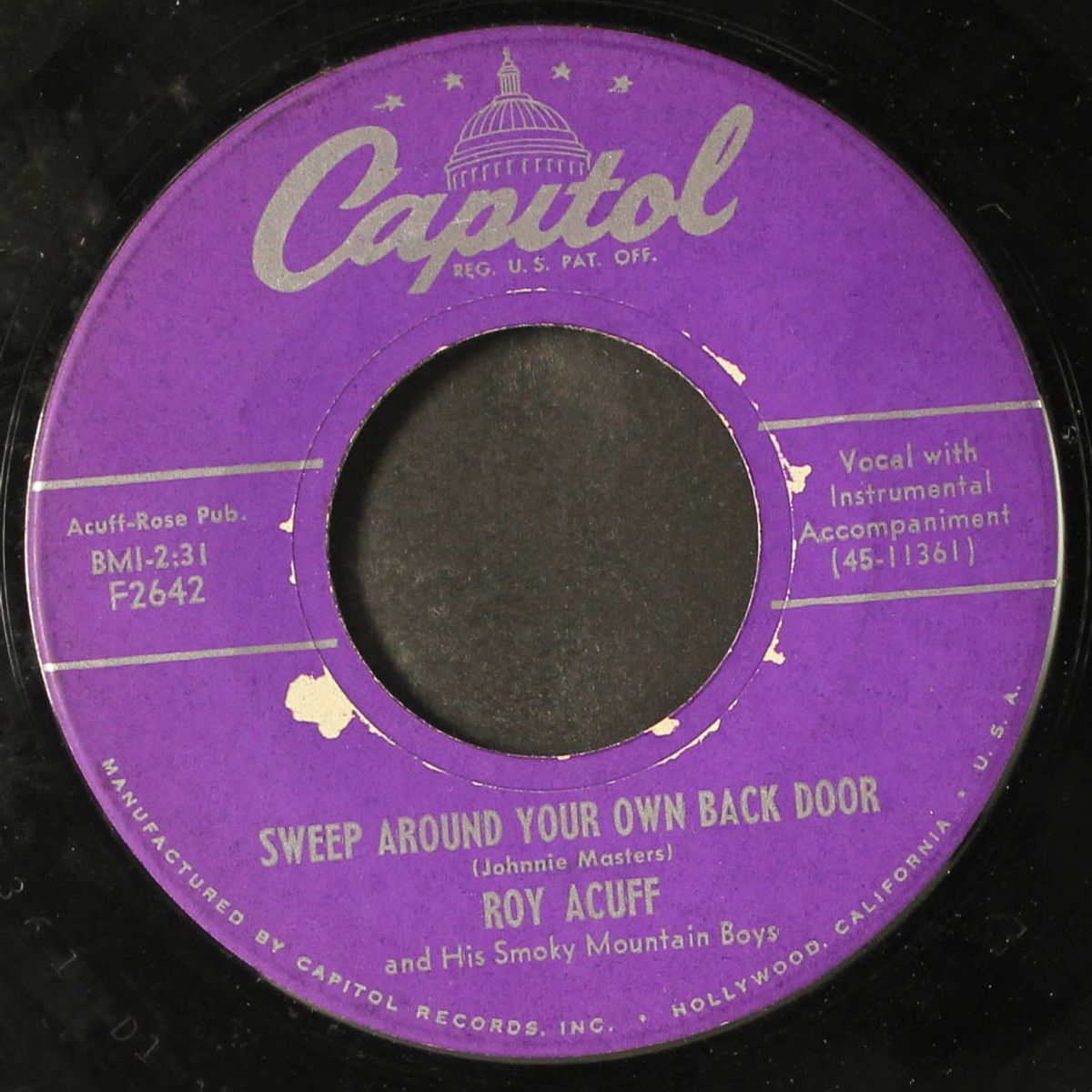 sweep around your own back door / swamp lily by ROY ACUFF
