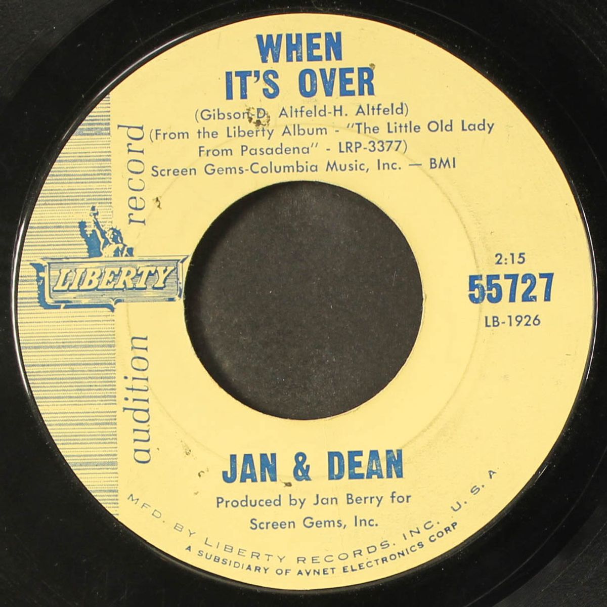sidewalk surfin' / when it's over by JAN & DEAN