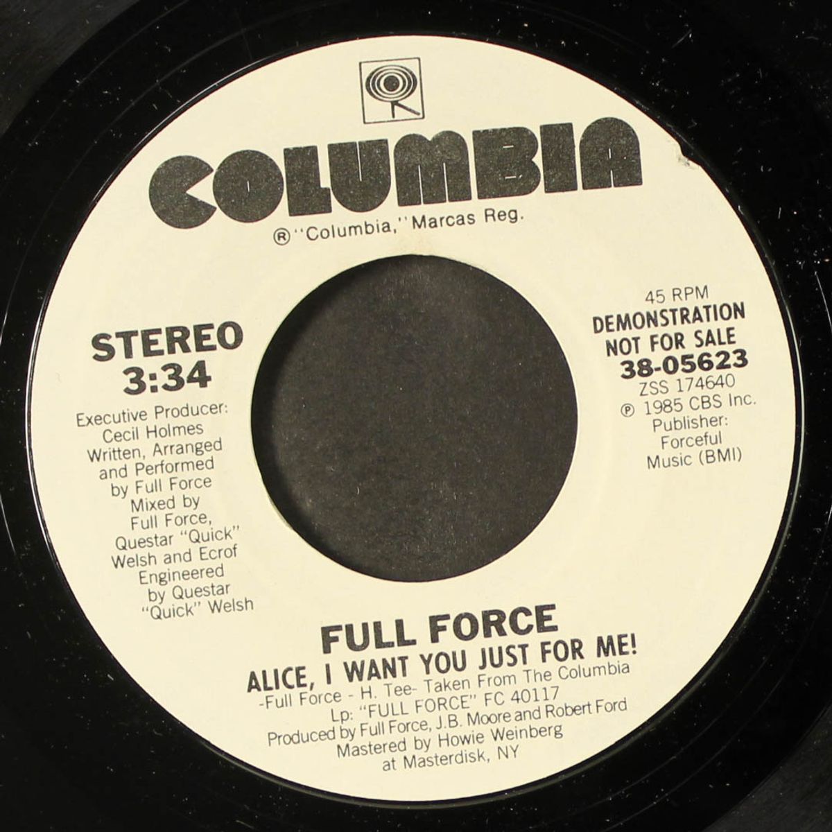alice, i want you just for me! / same by FULL FORCE