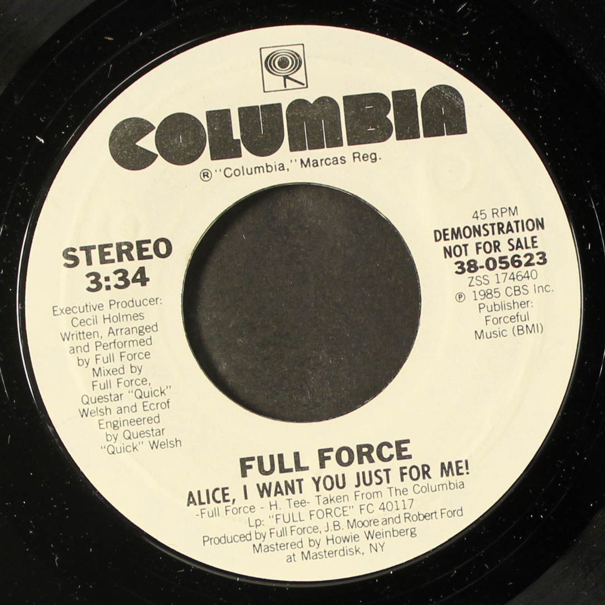 alice, i want you just for me! / same by FULL FORCE