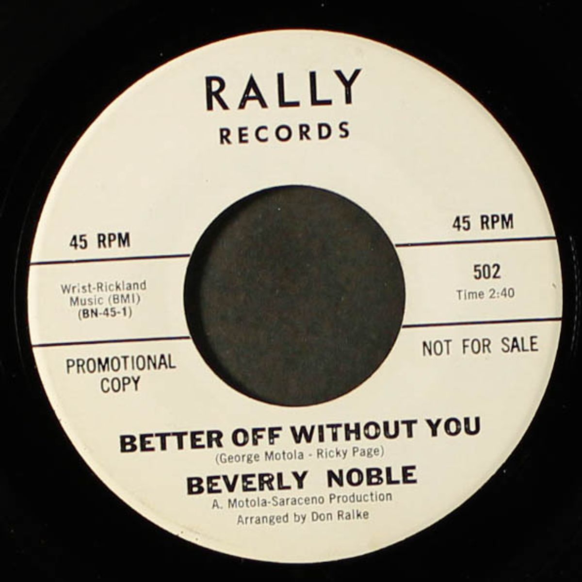 better off without you / love of my life by BEVERLY NOBLE