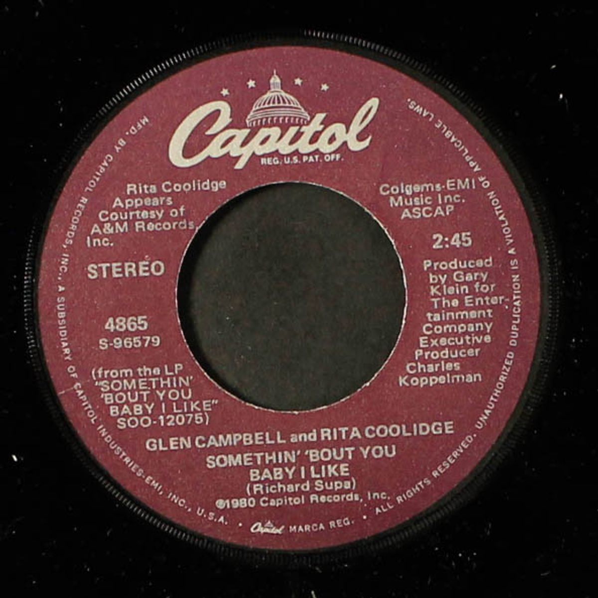 somethin' 'bout you baby i like / late night confession by GLEN CAMPBELL