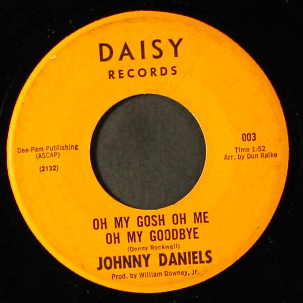 oh my gosh oh me oh my goodbye / i've lost my way by JOHNNY DANIELS