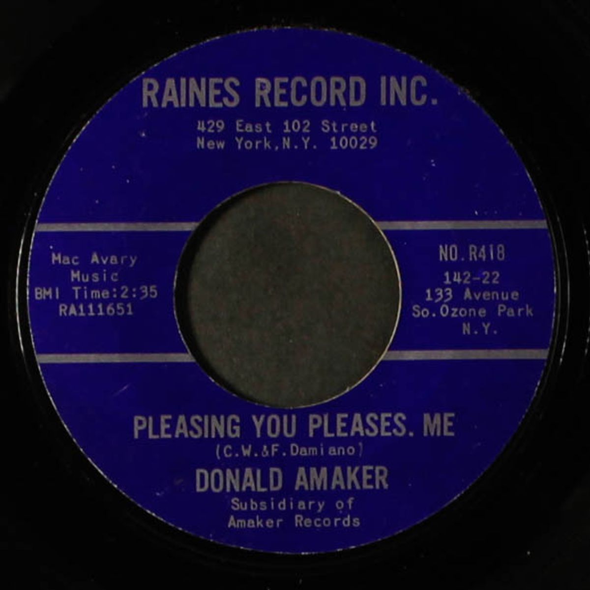 don't let me shed anymore tears / pleasing you pleases me by DONALD AMAKER