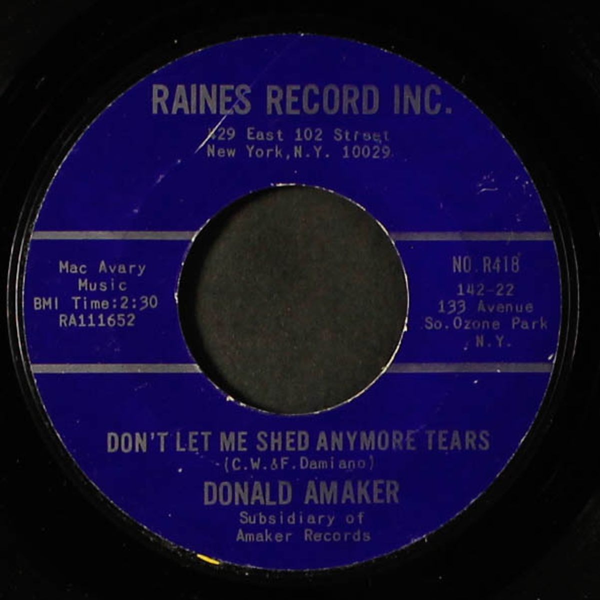 don't let me shed anymore tears / pleasing you pleases me by DONALD AMAKER