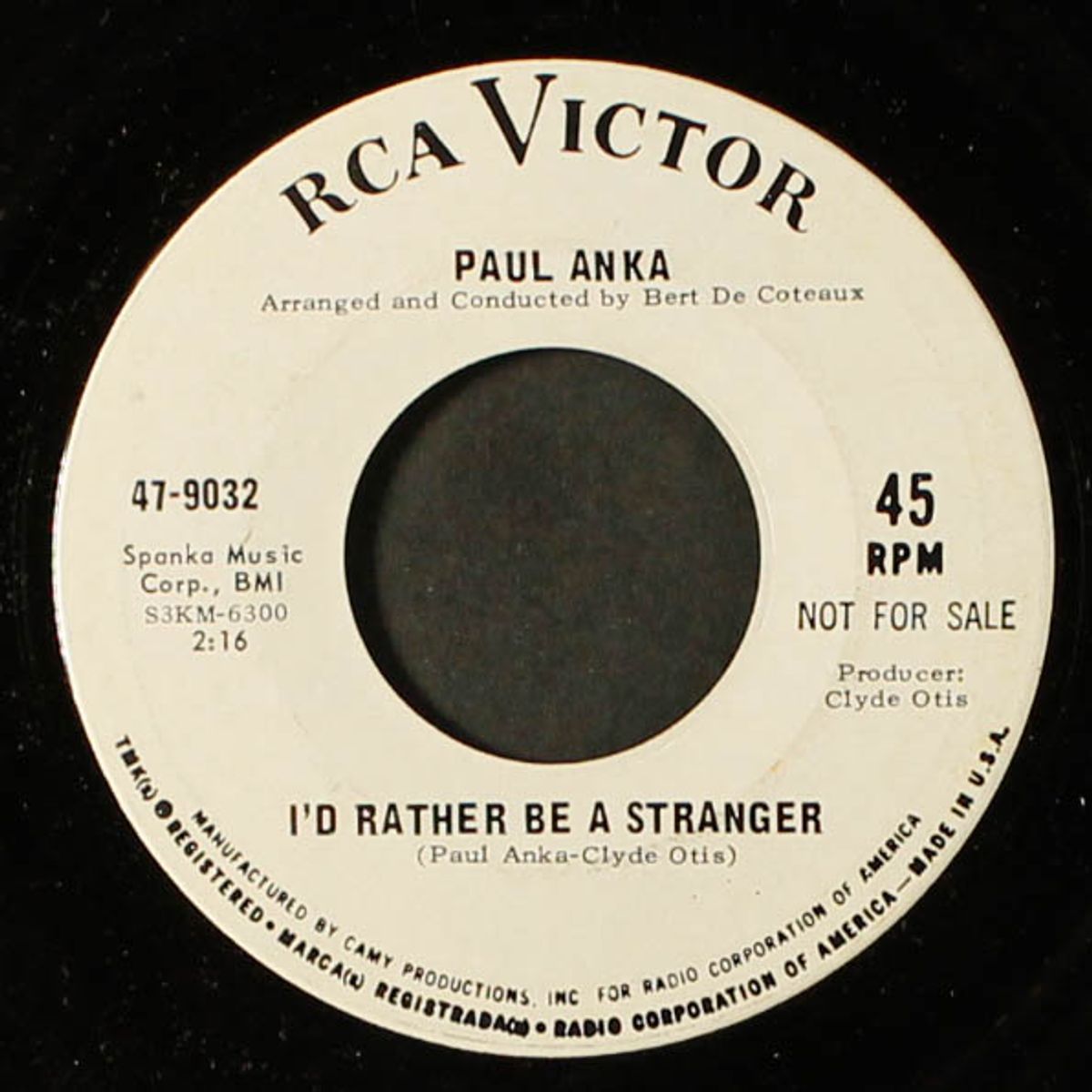 poor old world / i'd rather be a stranger by PAUL ANKA