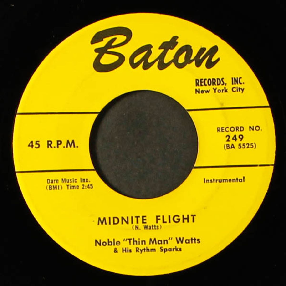 hard times / i'm walkin' the floor over you by NOBLE 'THIN MAN' WATTS