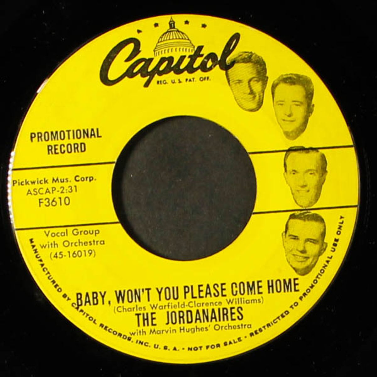 sugaree / baby, won't you please come home by JORDANAIRES