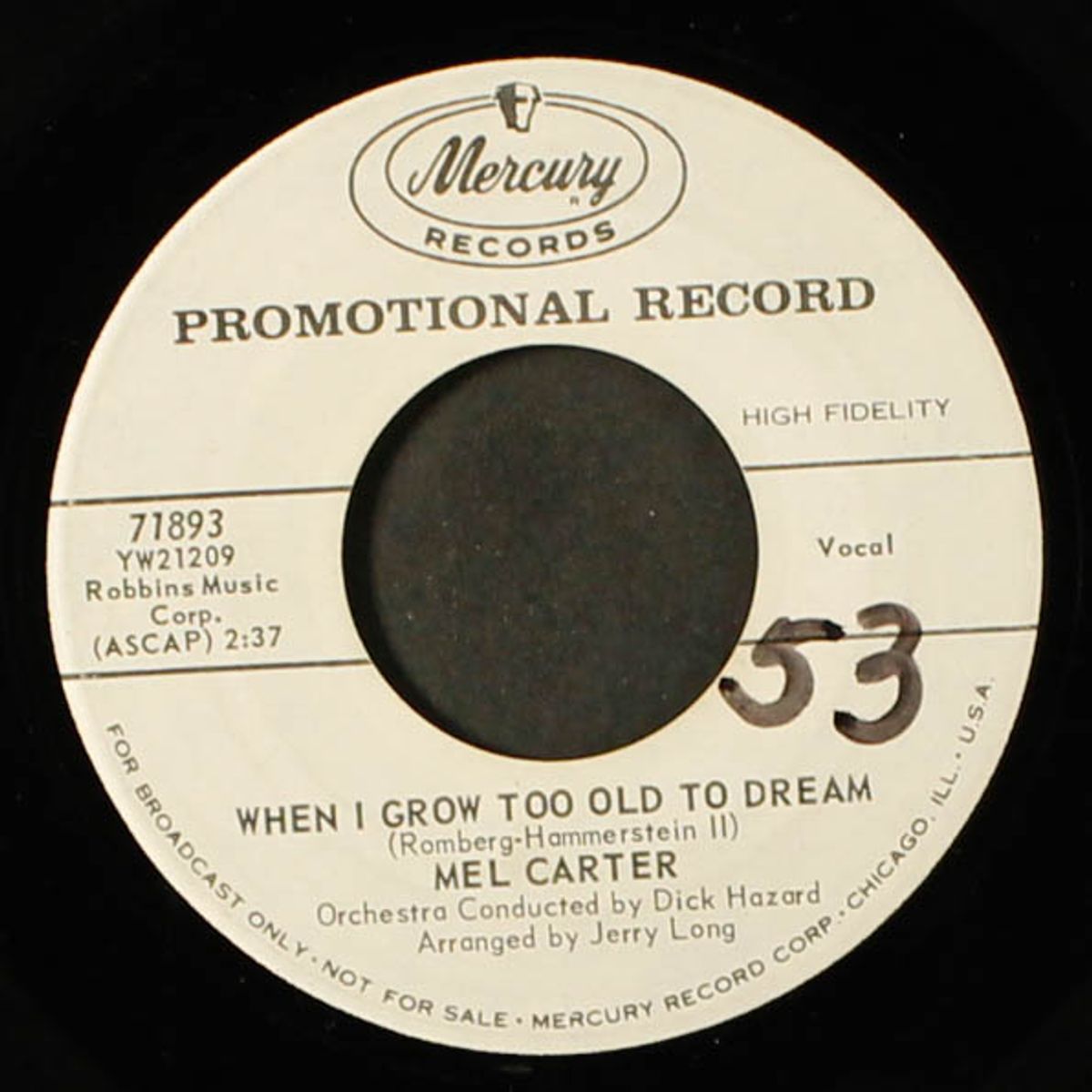 when i grow too old to dream / i need you so by MEL CARTER