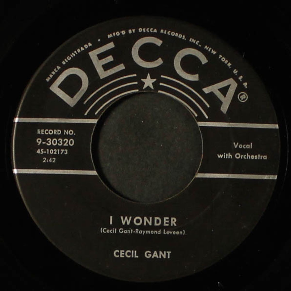 i wonder / cecil boogie by CECIL GANT
