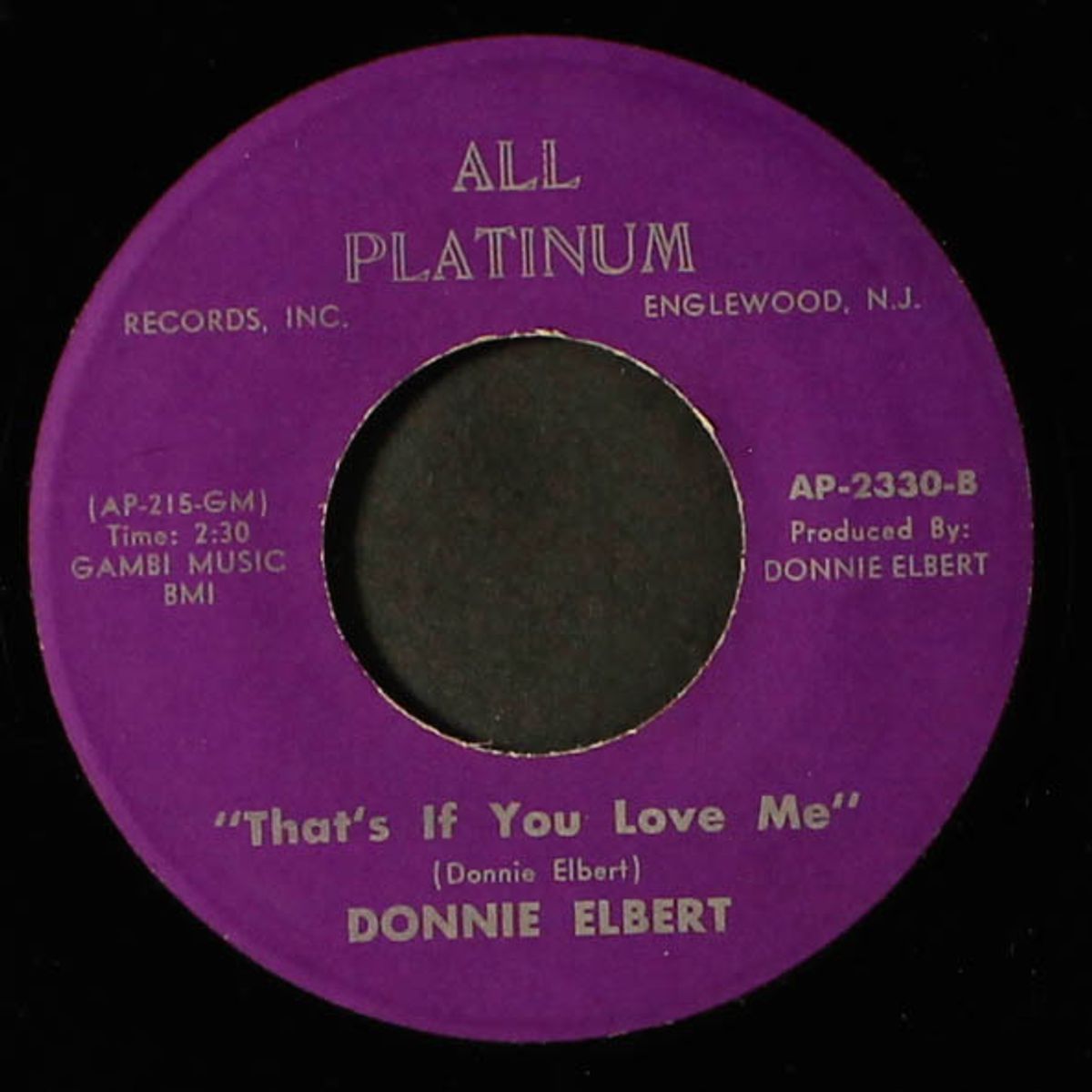 where did our love go / that's if you love me by DONNIE ELBERT