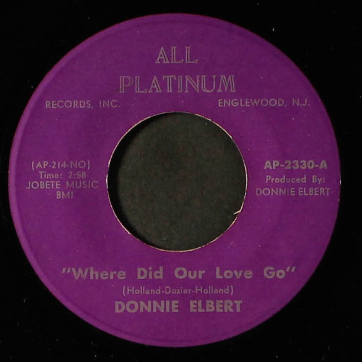 where did our love go / that's if you love me by DONNIE ELBERT