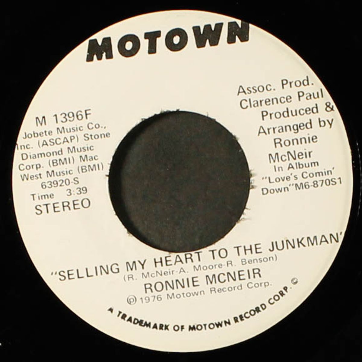 selling my heart to the junkman / mono by RONNIE MCNEIR