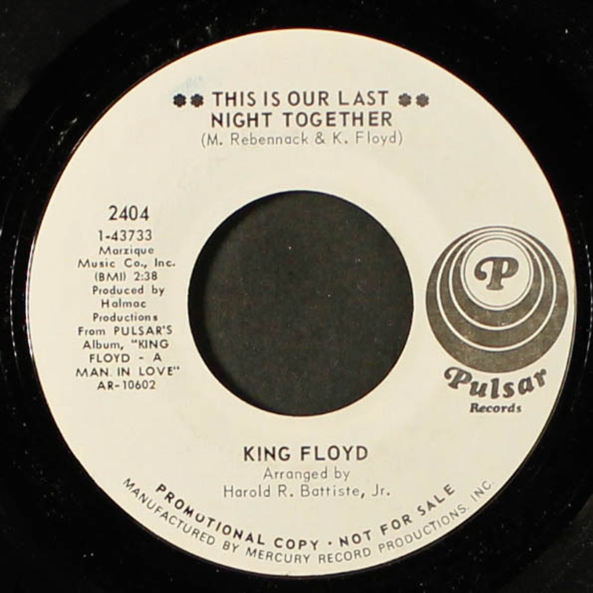this is our last night together / heartaches by KING FLOYD