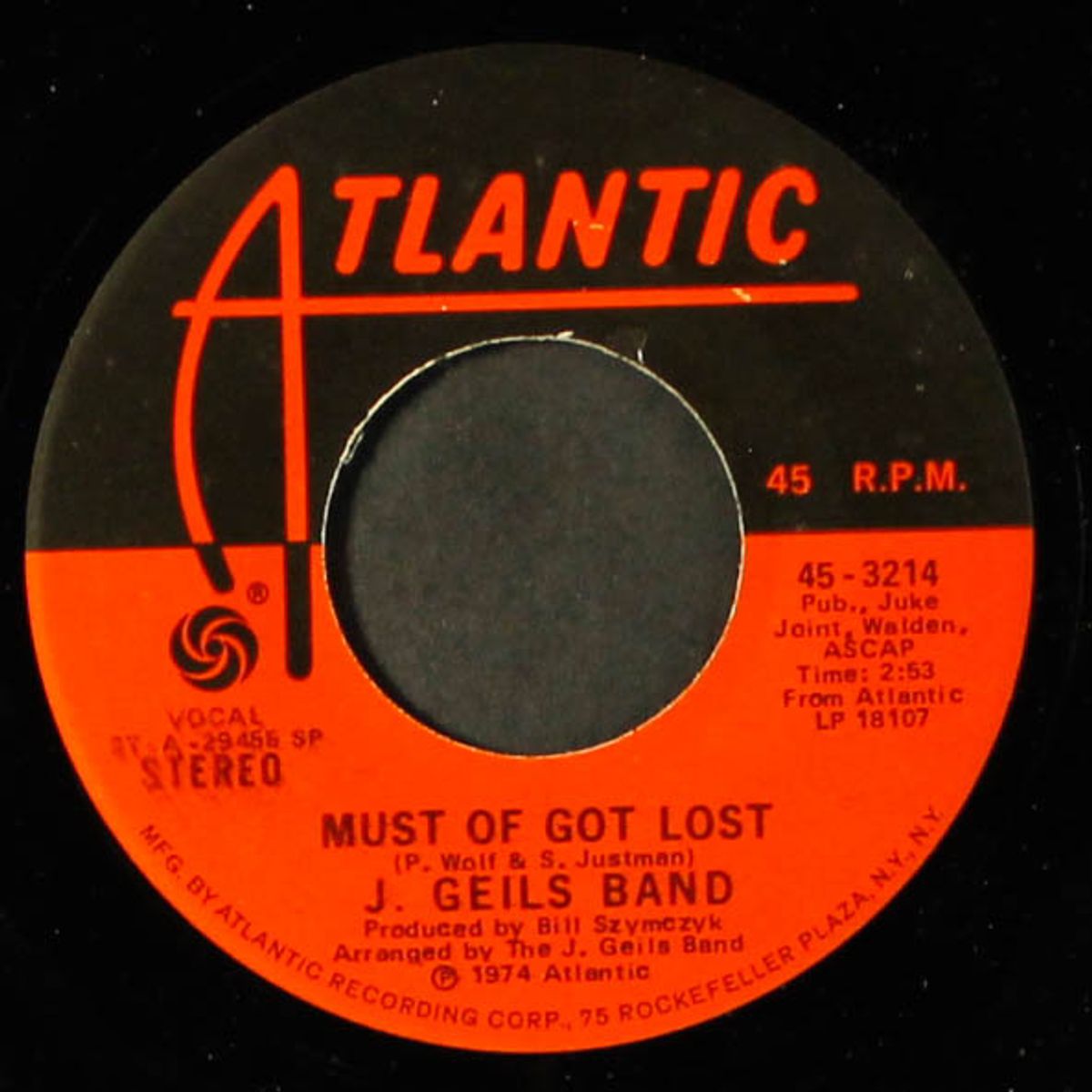 must have got lost / funky judge by J. GEILS BAND