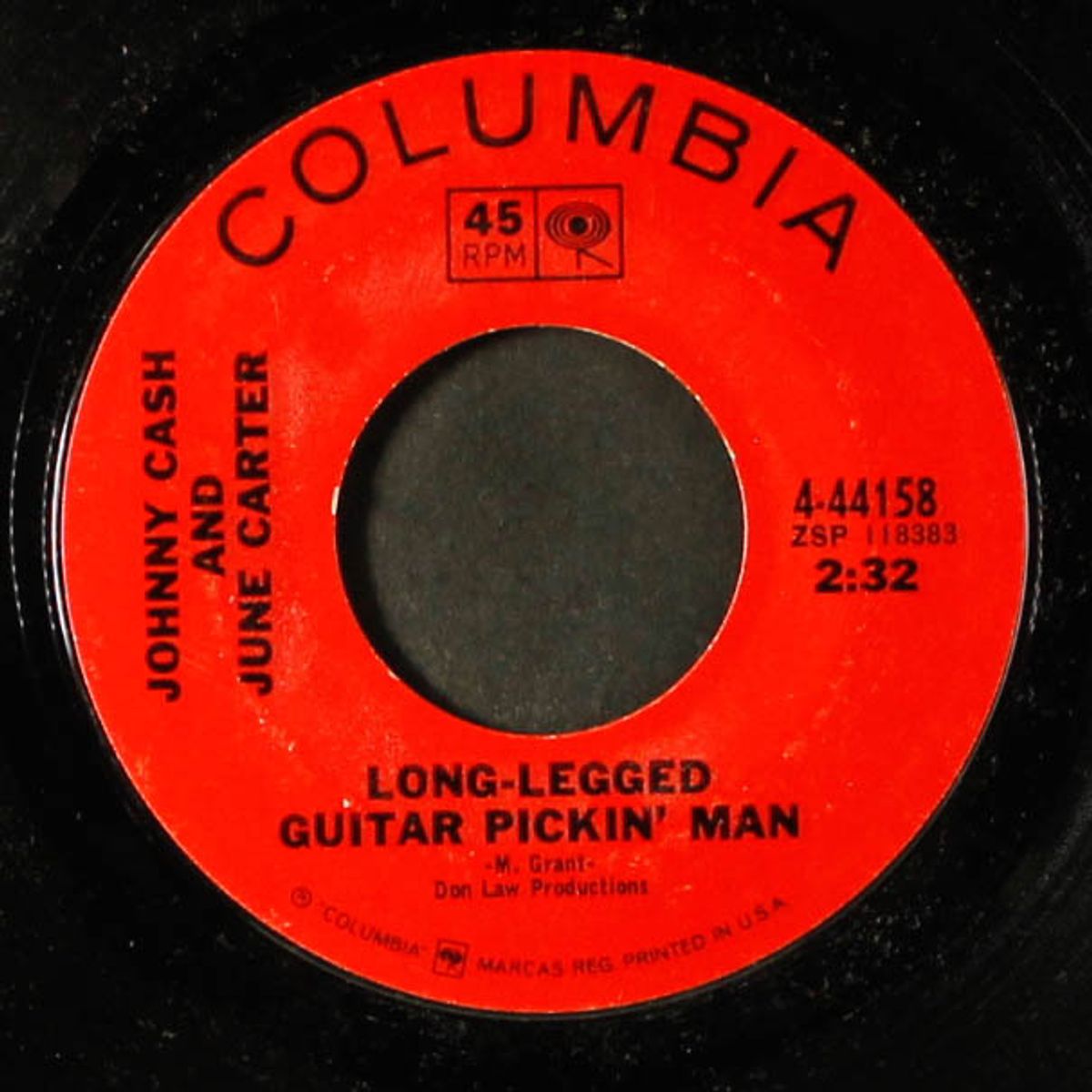 long-legged guitar pickin' man / you'll be all right by JOHNNY CASH & JUNE CARTER