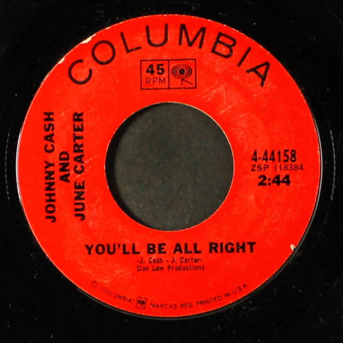 long-legged guitar pickin' man / you'll be all right by JOHNNY CASH & JUNE CARTER