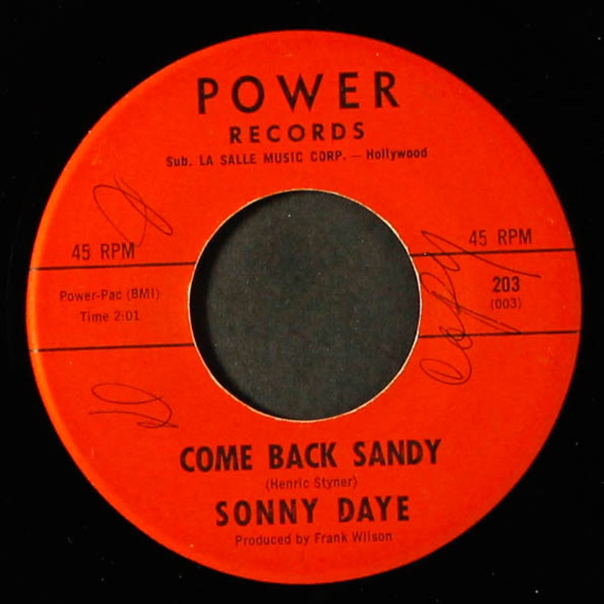 come back sandy / when are you coming home by SONNY DAYE