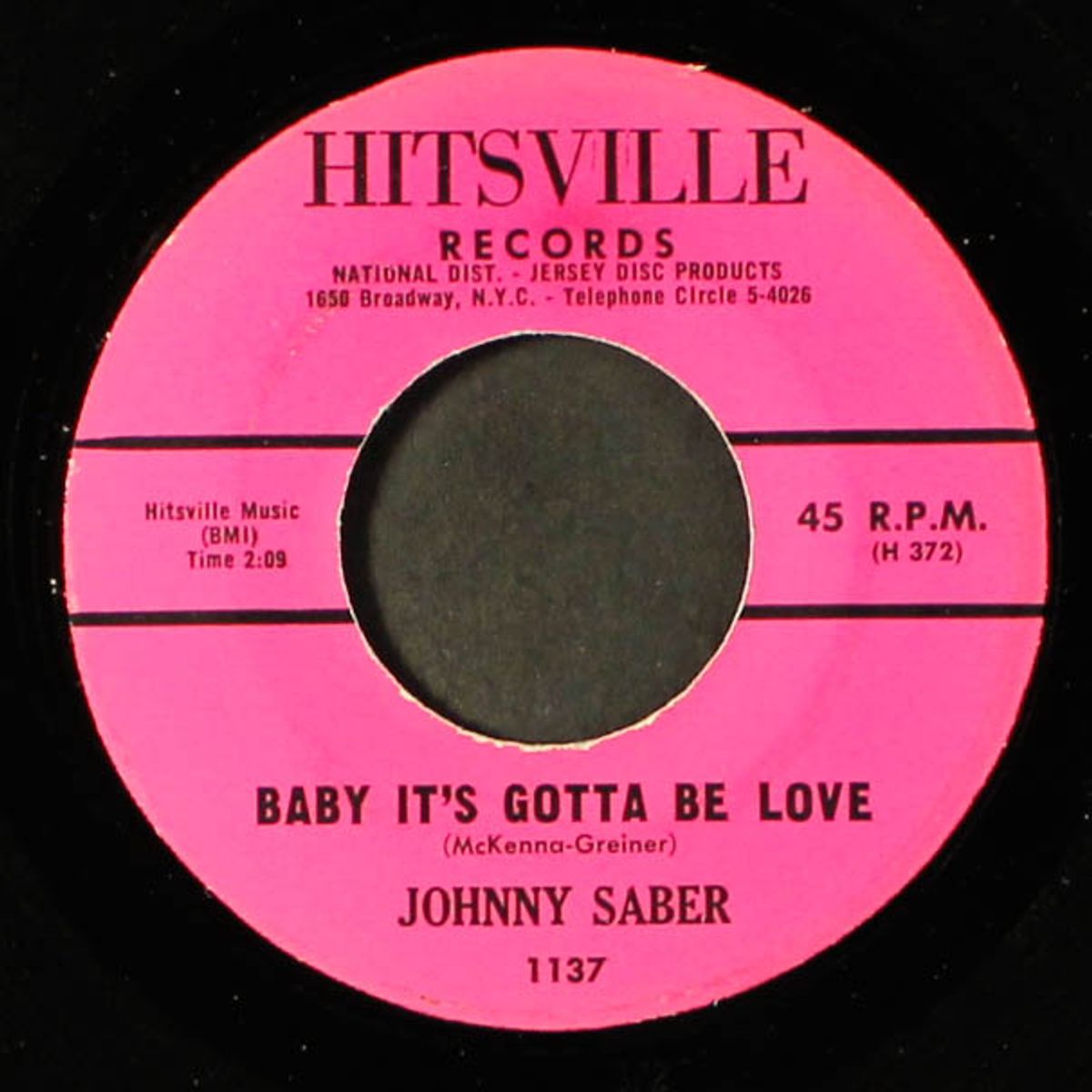 the note that i wrote / baby it's got to be love by JOHNNY SABER