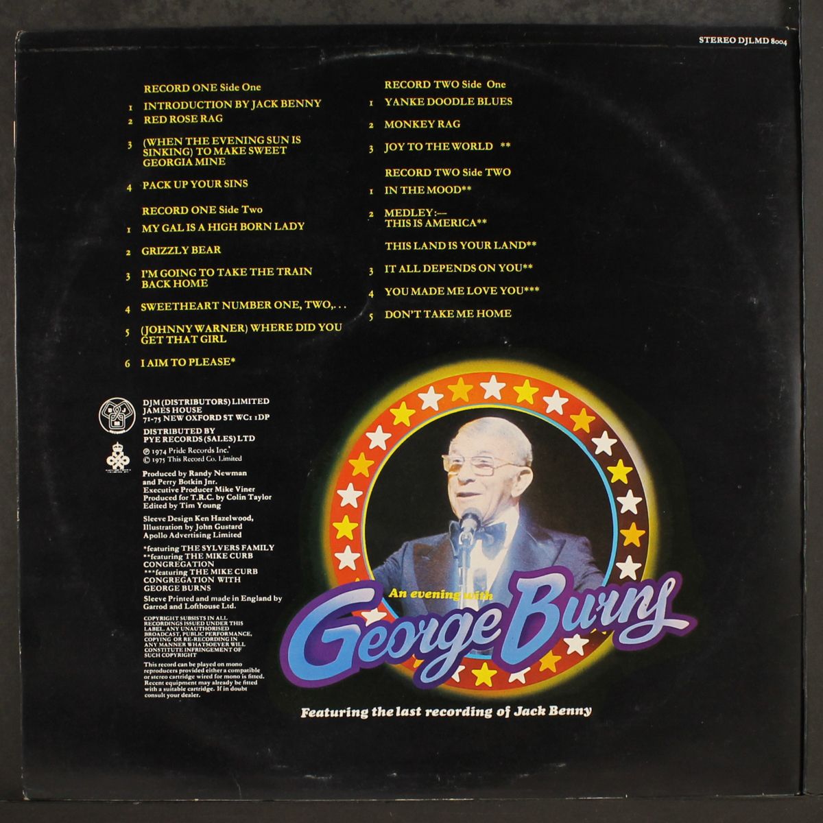 an evening with by GEORGE BURNS