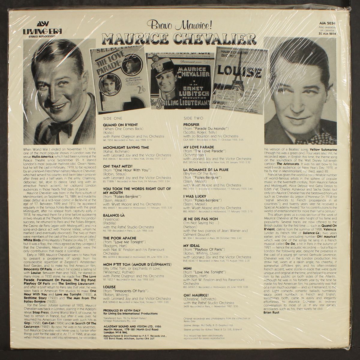 bravo maurice by MAURICE CHEVALIER