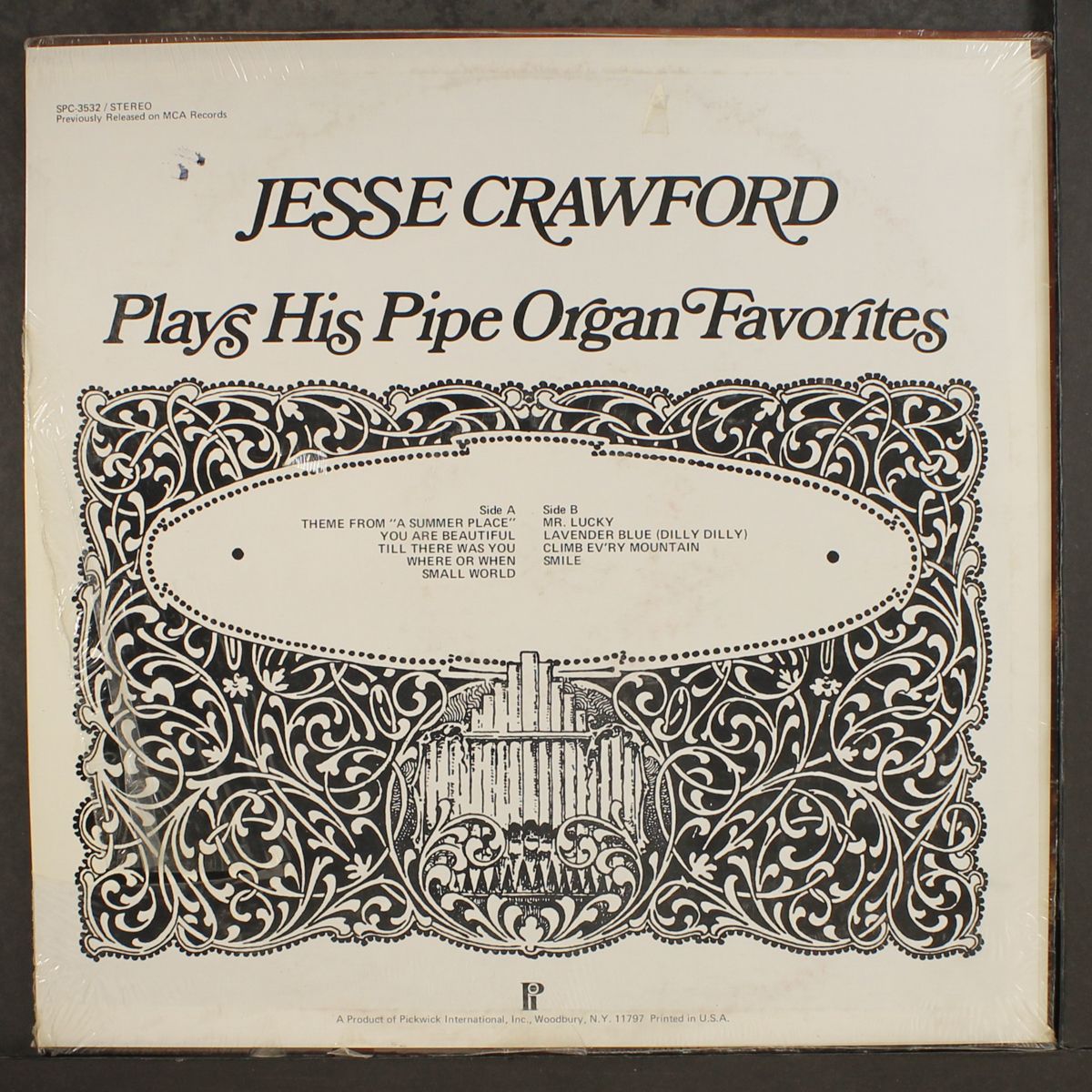 plays his pipe organ favorites by JESSE CRAWFORD