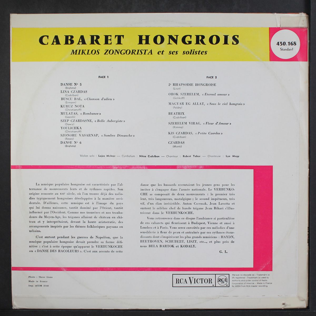 cabaret hongrois by MIKLOS ZONGORISTA