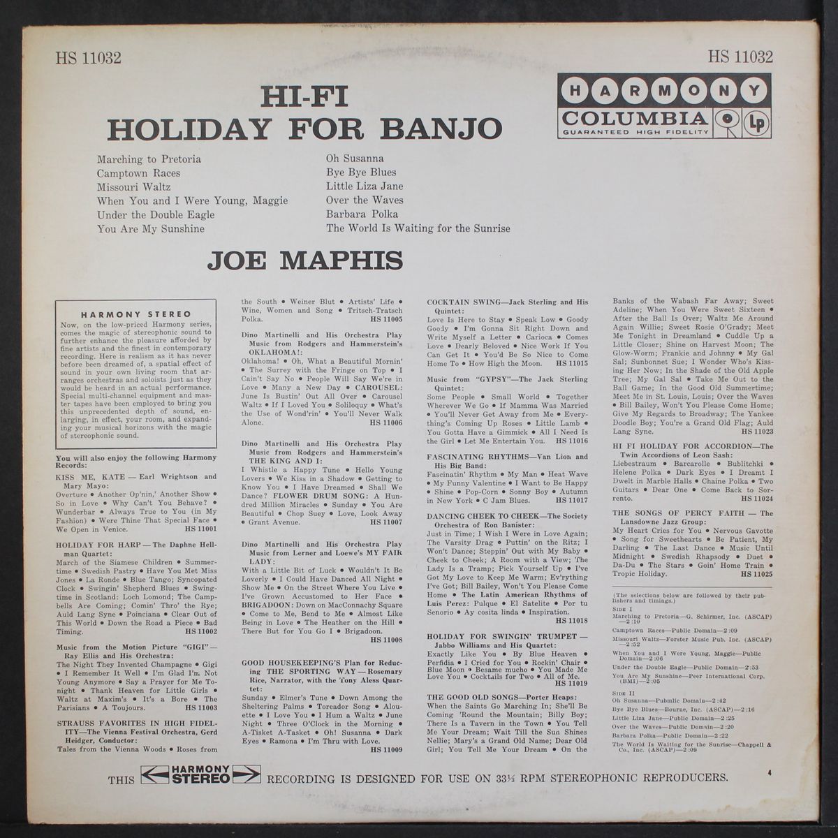 hi-fi holiday for banjo by JOE MAPHIS
