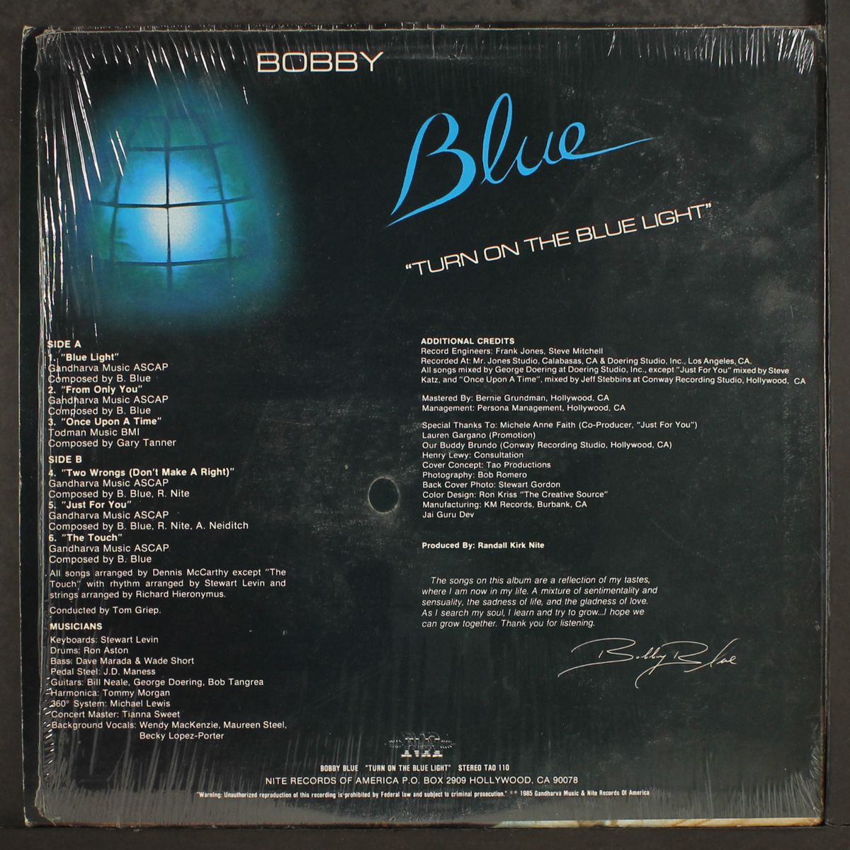 turn on the blue light by BOBBY BLUE